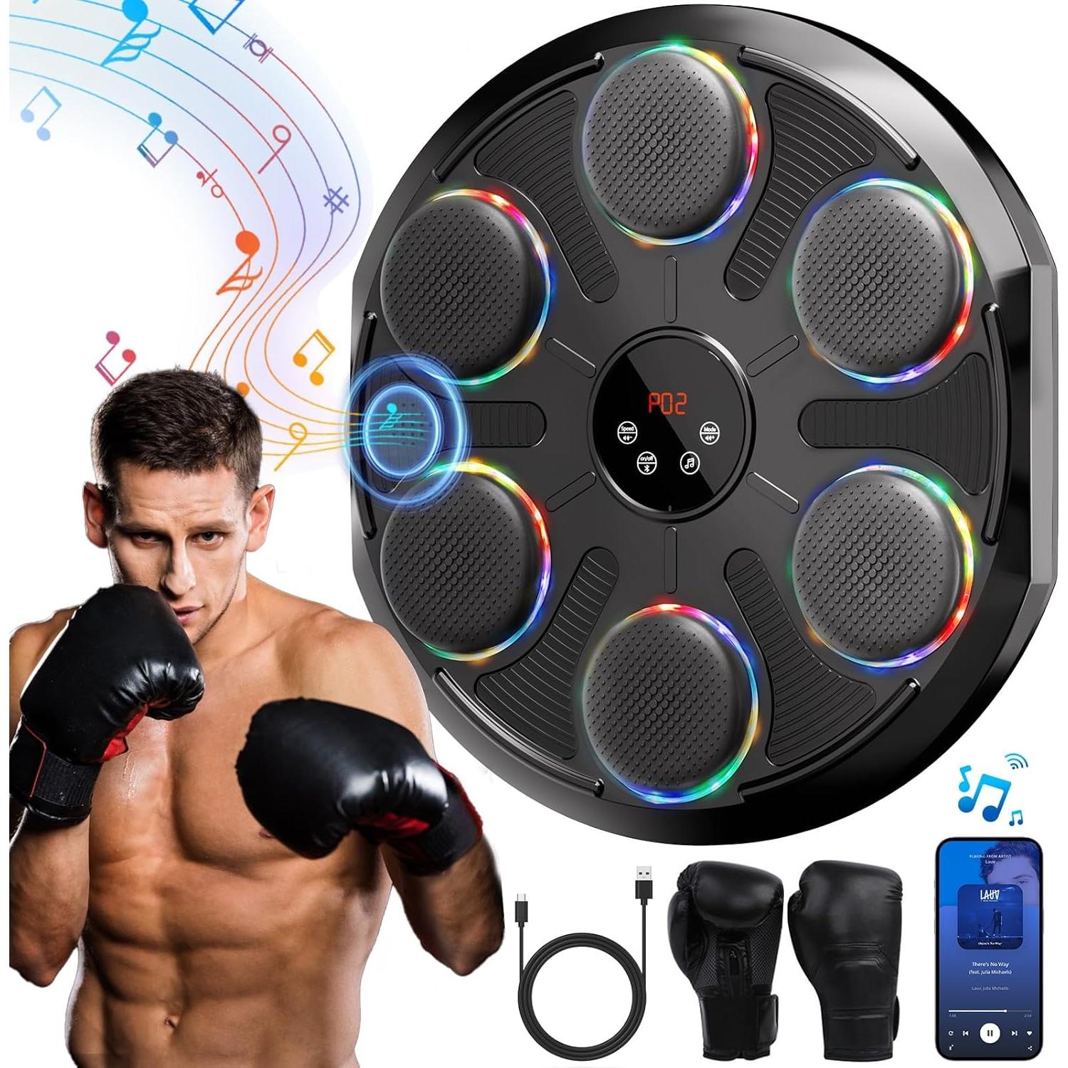 Máquina de Boxeo Musical WLSINJL 3320 con Guantes y Bluetooth