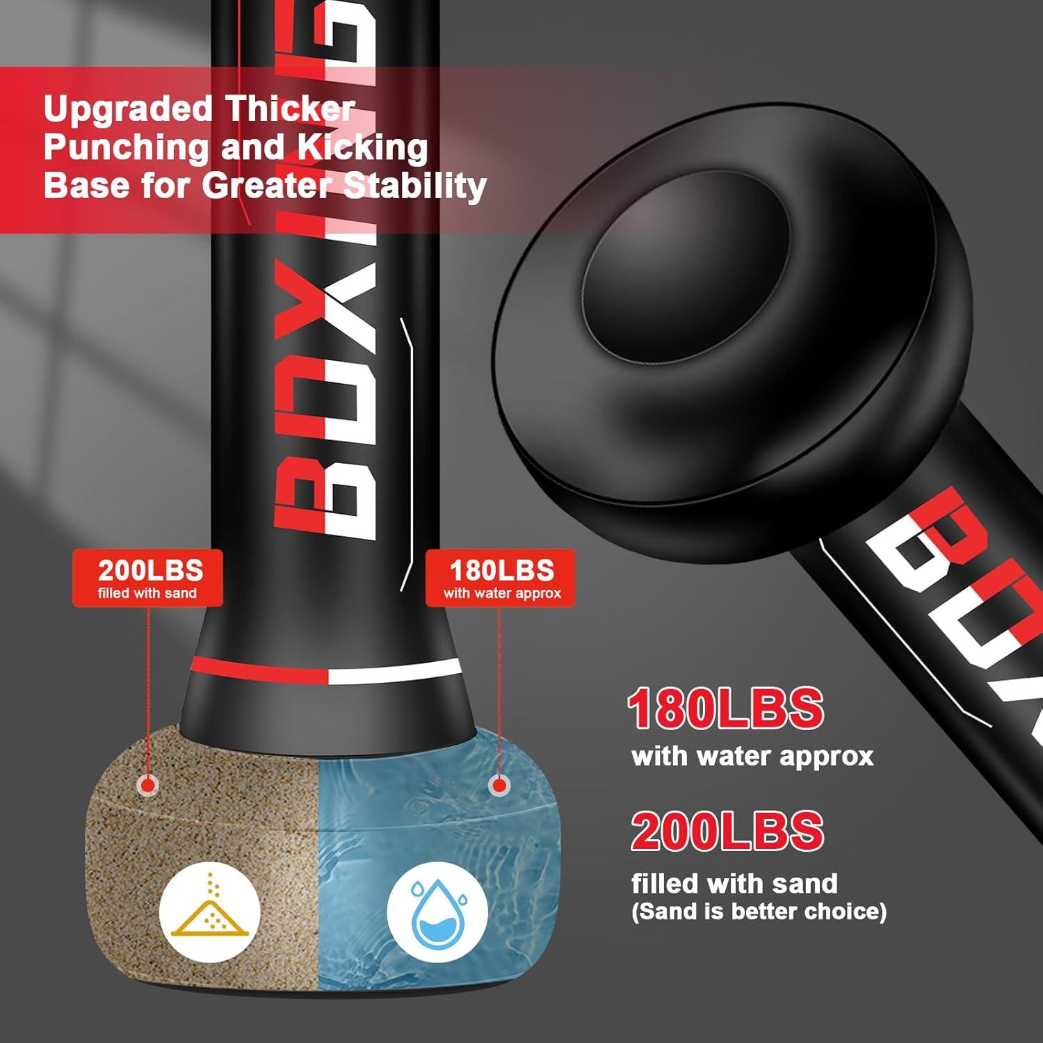 Saco de Boxeo Independiente SPOXING 177.8 cm con Guantes y Bomba