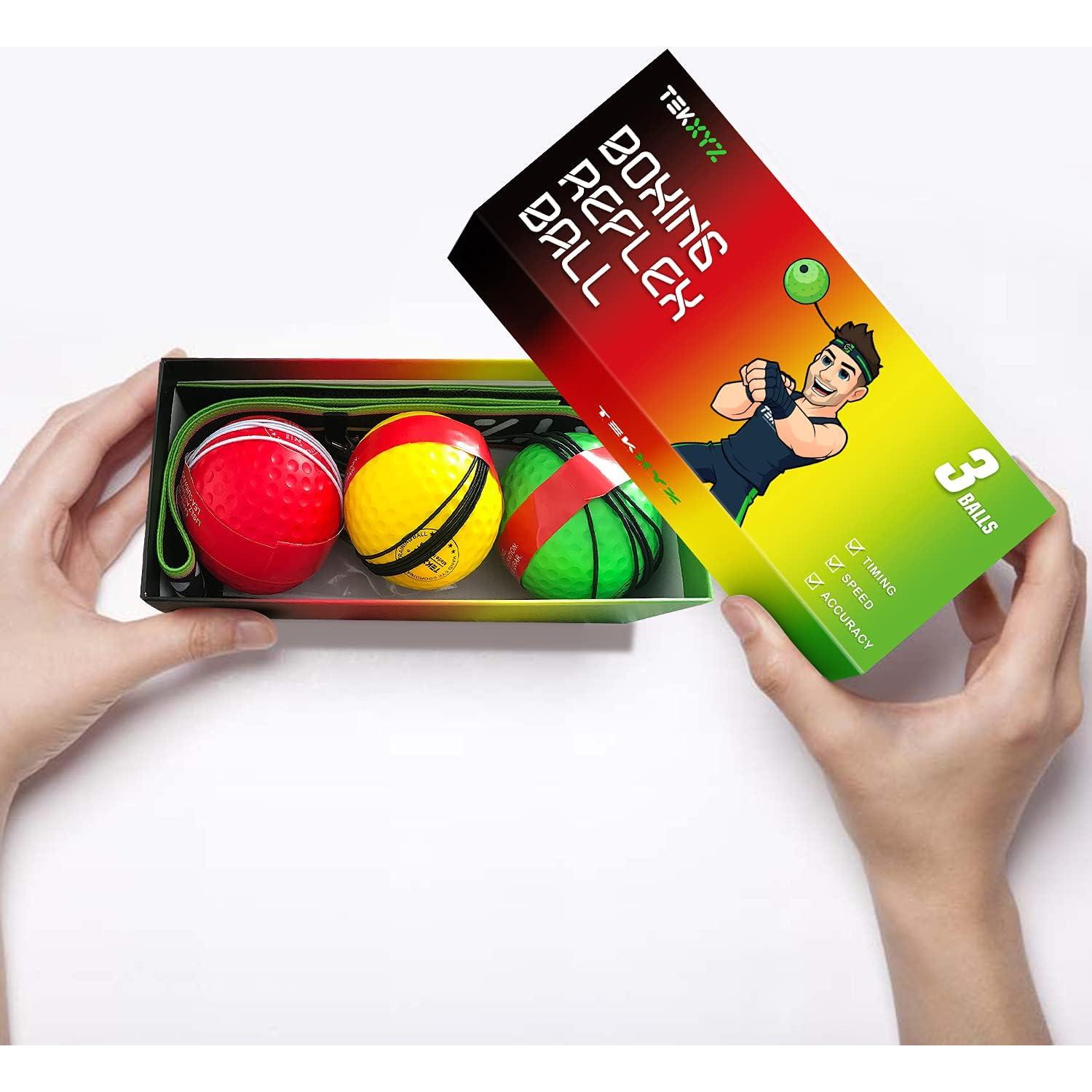 Bola de Reflexión de Boxeo TEKXYZ - Entrenamiento Agilidad y Reacción