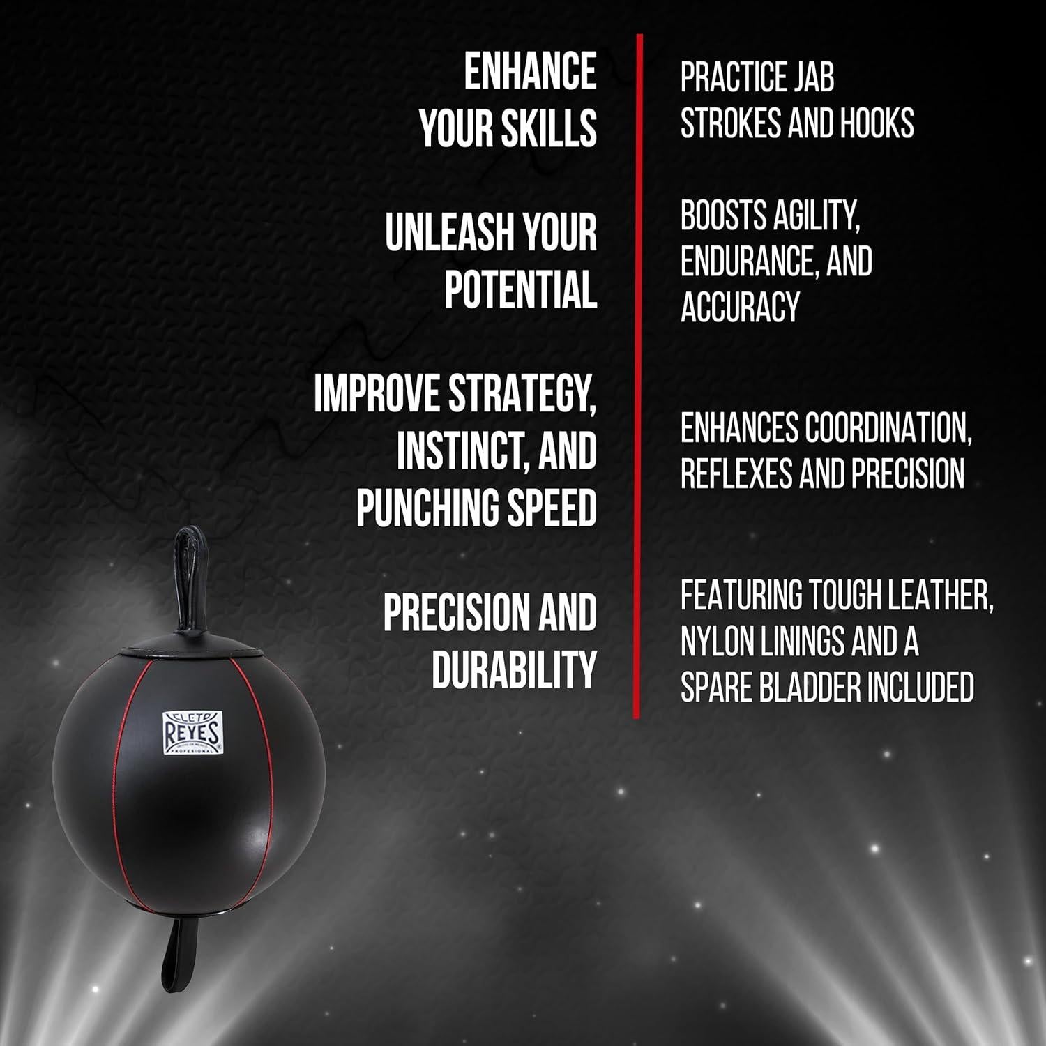 Saco de Boxeo Doble CLETO REYES Spheric 68.58 cm Negro