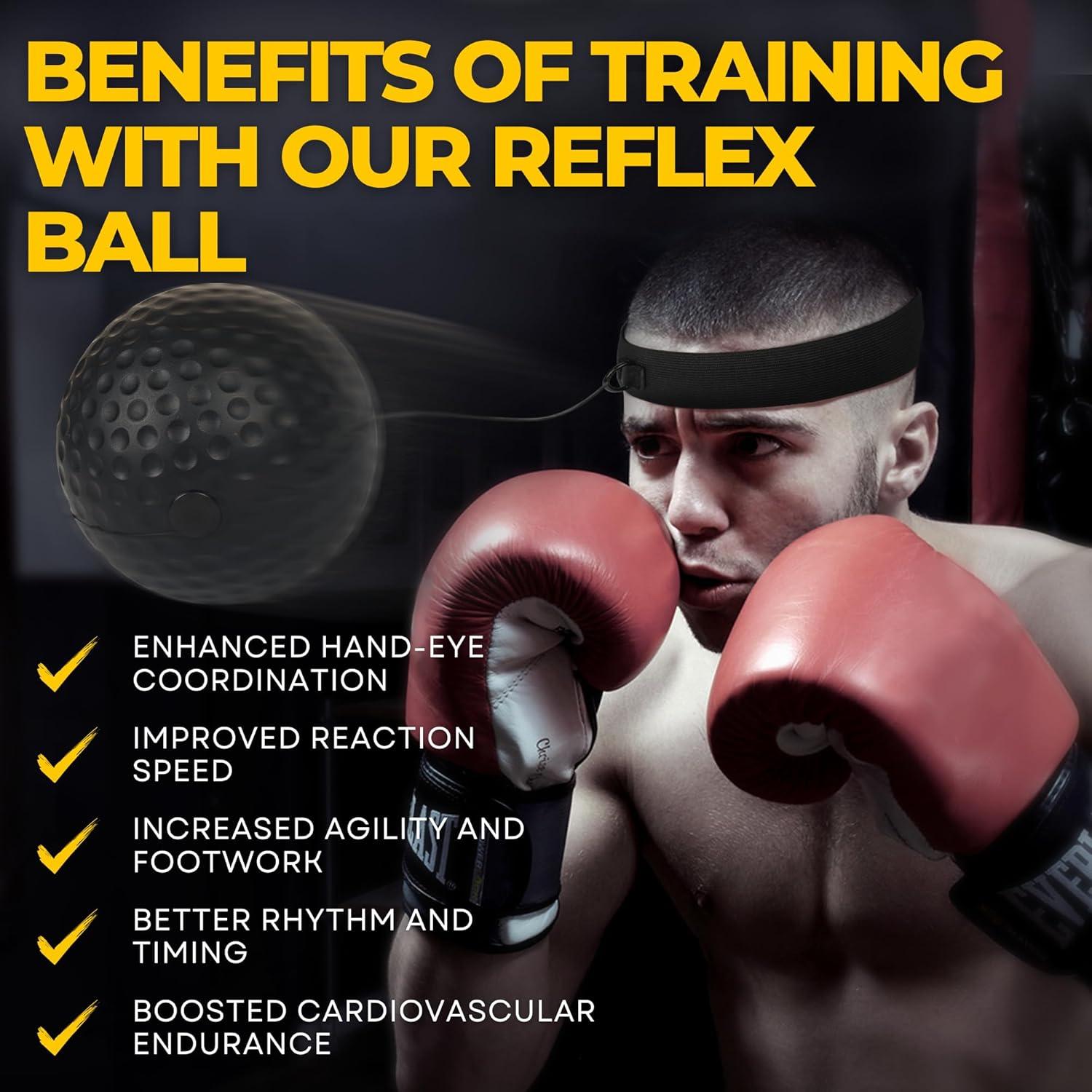 Juego de Pelotas de Reflexión de Boxeo REGALTY - Equipo Completo