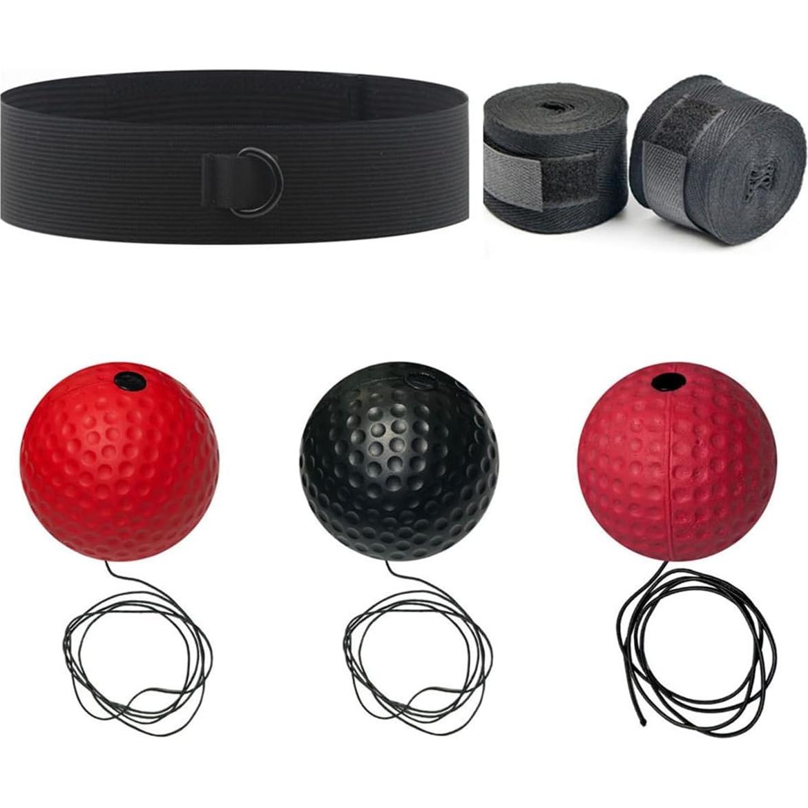 Bola de Reflexión de Boxeo JCYOYO BOXING001 6 cm con Vendajes