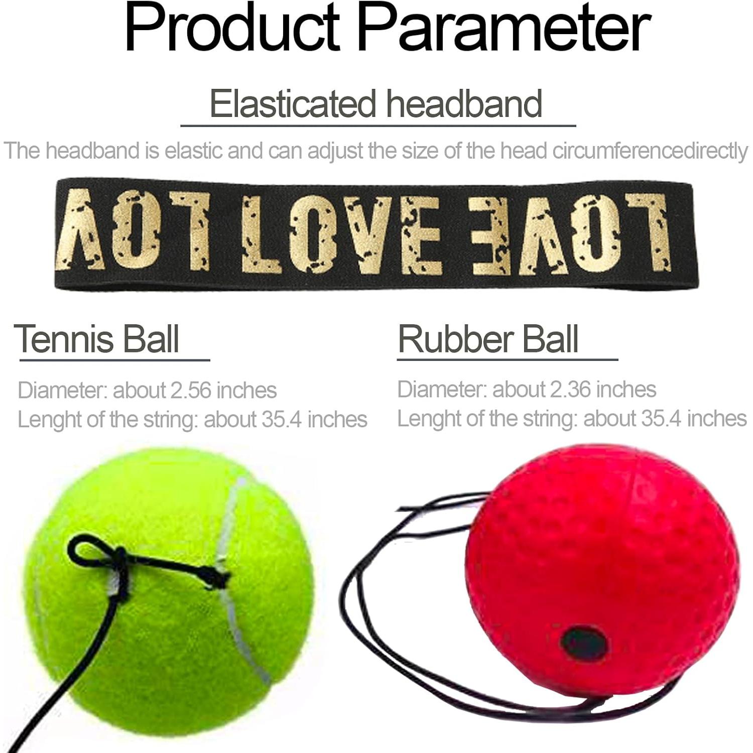 Set de entrenamiento de boxeo Q&F Tech con 2 bolas y banda