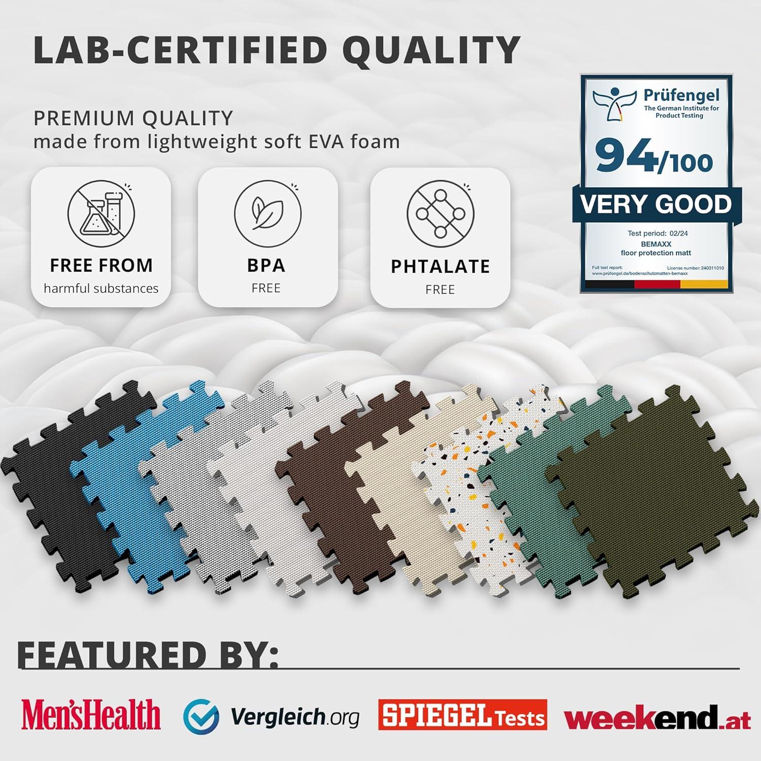 Alfombrilla de Ejercicio BeMaxx - 18 Piezas EVA 1.67 m²