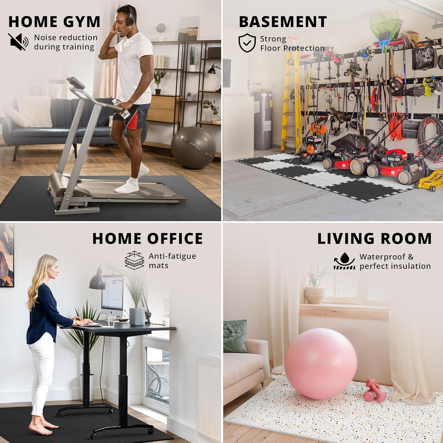 Alfombrilla de Ejercicio BeMaxx - 18 Piezas EVA 1.67 m²