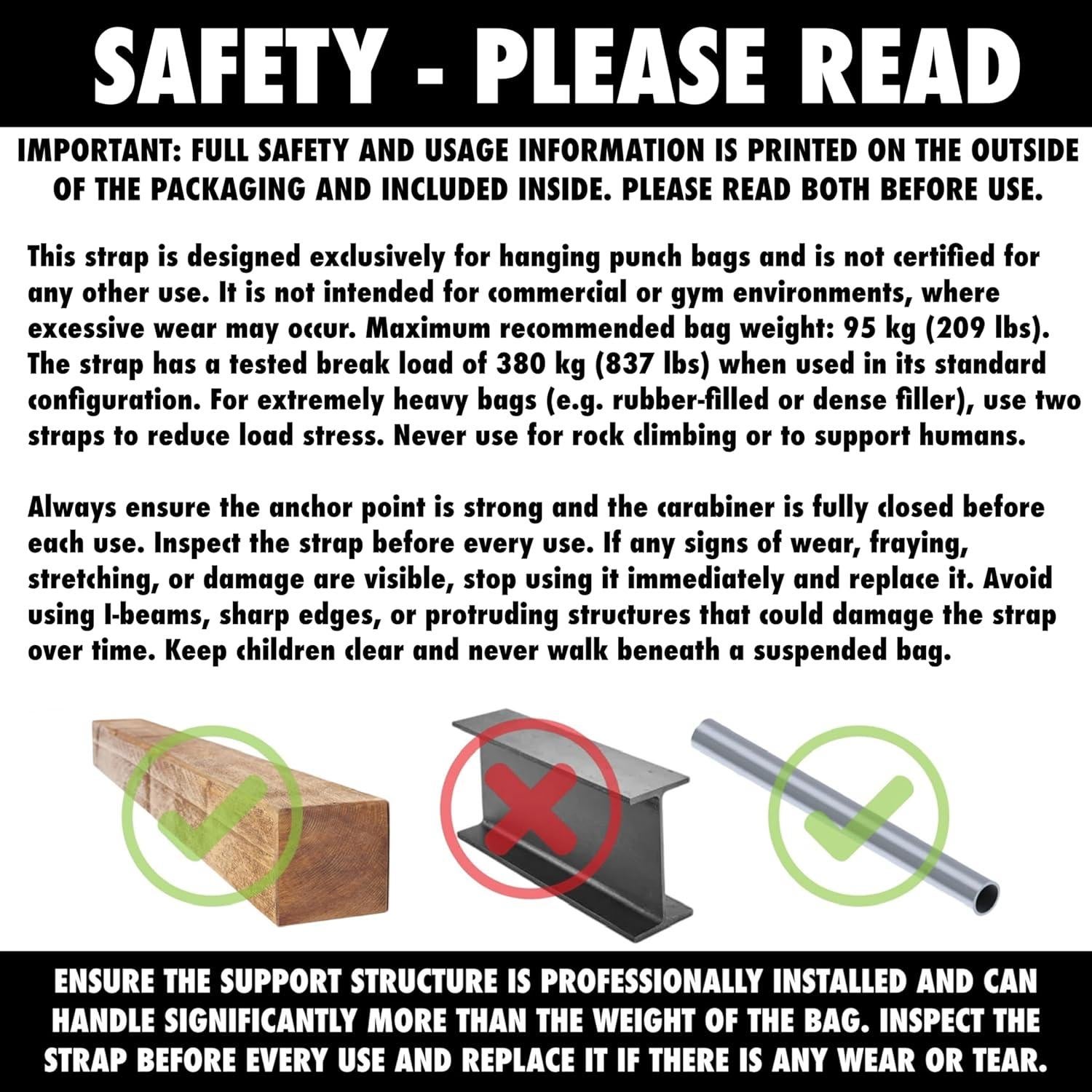 Correa de Suspensión BULL DOZA 3FT para Saco de Boxeo