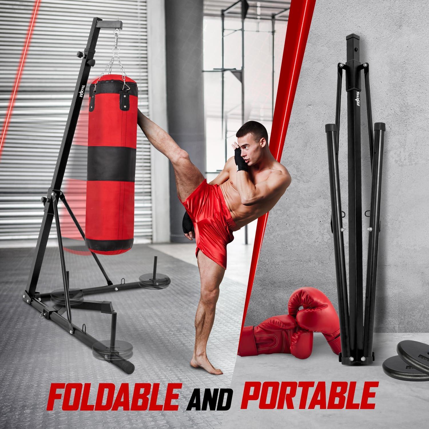 Soporte de Bolsa Pesada Plegable Yes4All 68 kg Ajustable