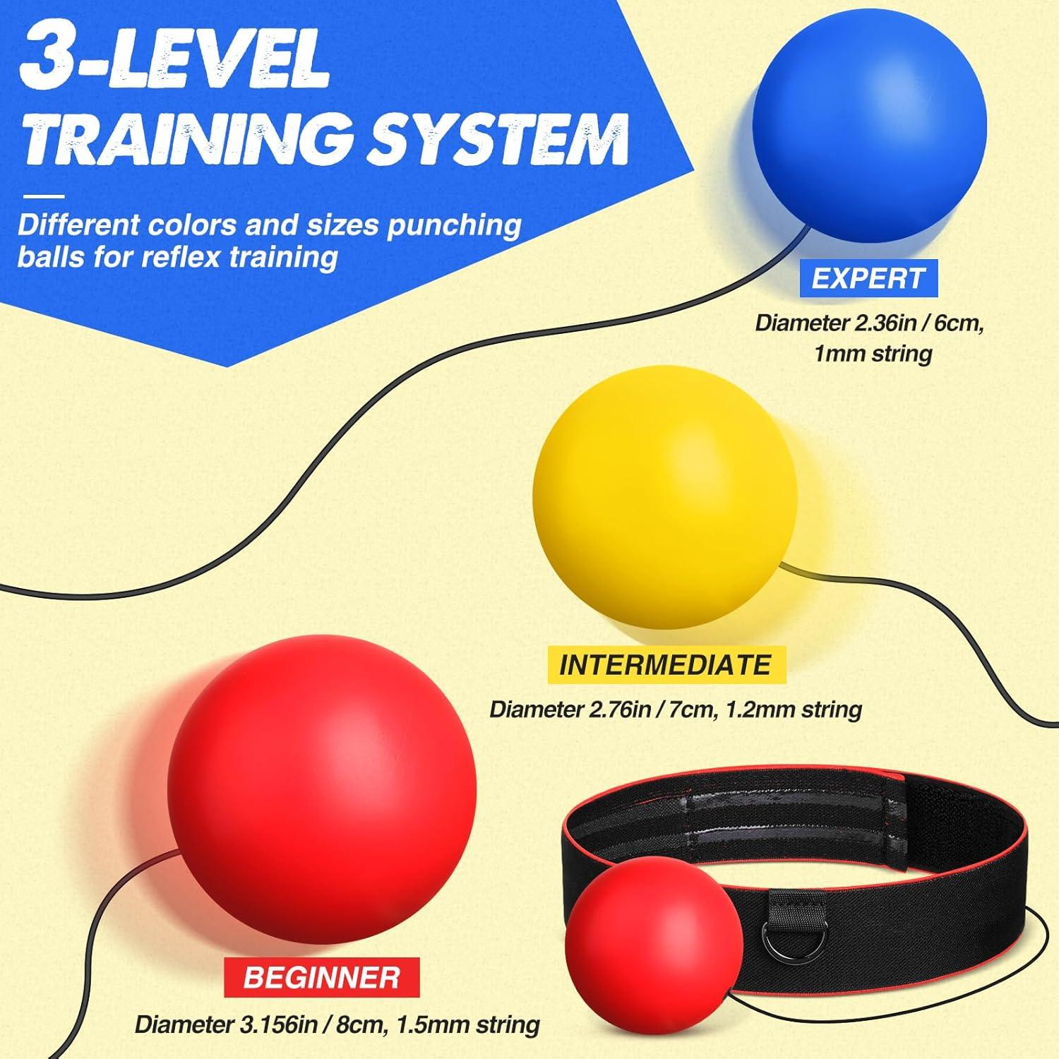 Juego de Boxeo WinnerWhy SHQ1785 con 3 Pelotas y Guantes