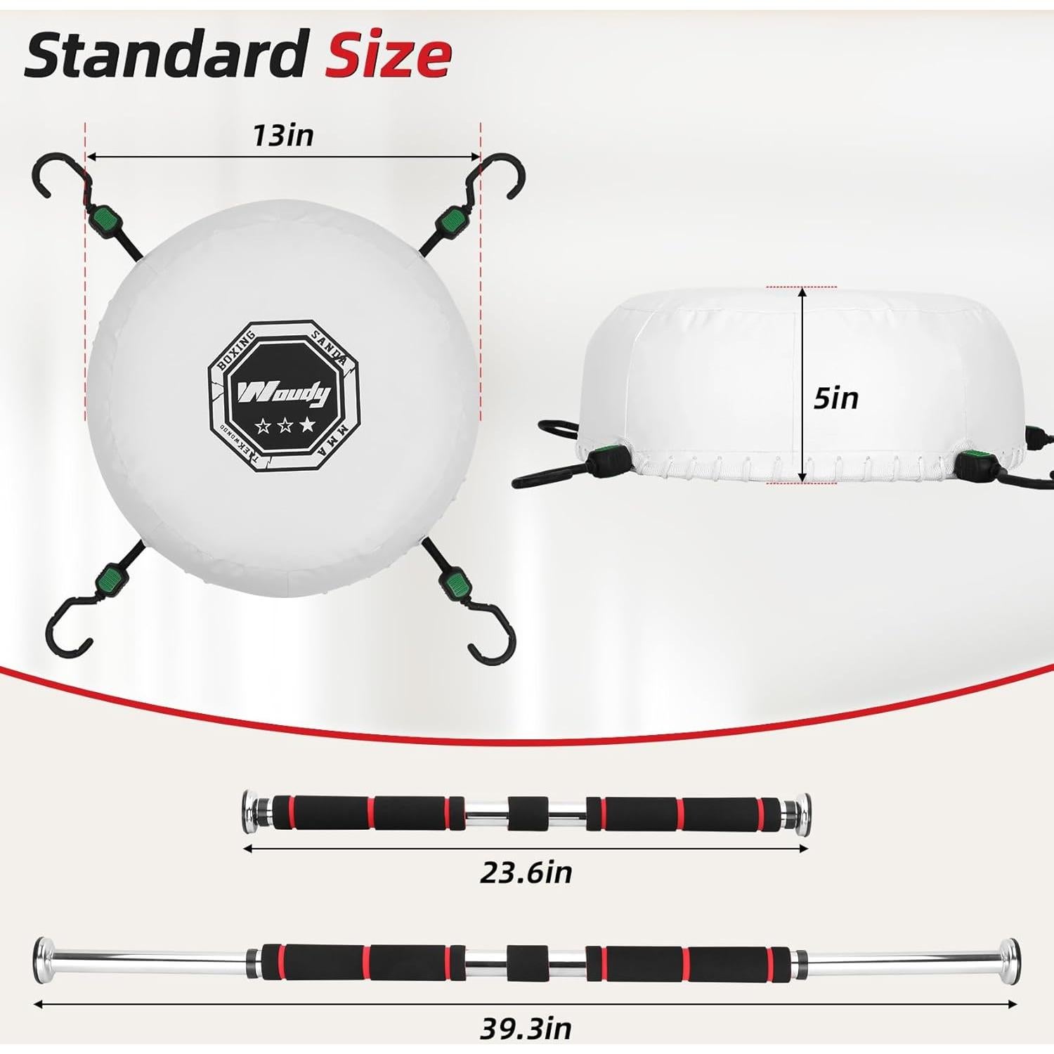 Saco de Boxeo de Puerta WOUDY Ajustable 33 cm para Fitness