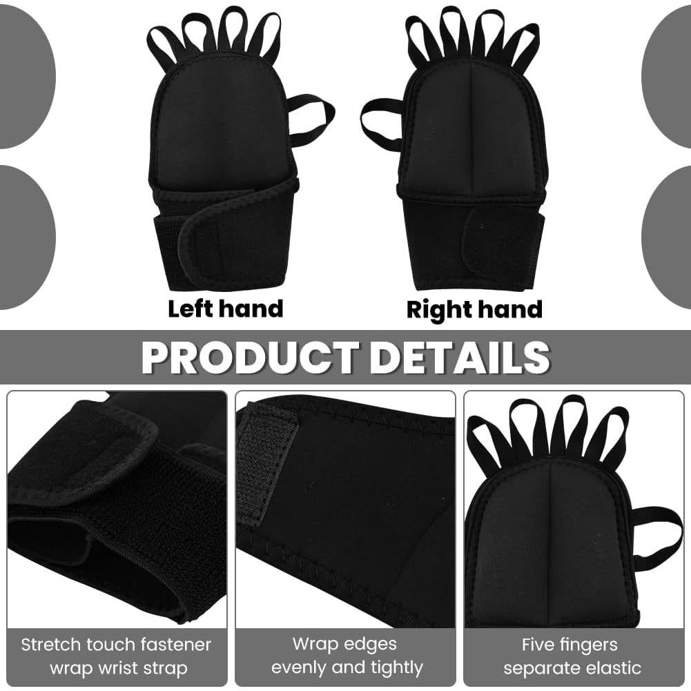 Guantes con Peso QWLWBU para Entrenamiento de Mano - Negro
