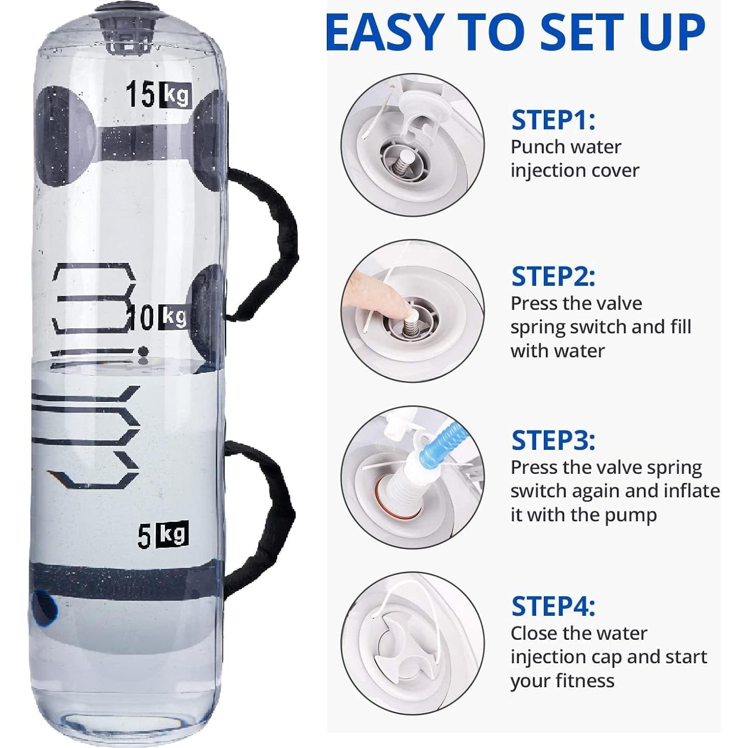 Bolsa de Agua con Pesas Solim 15 KG para Entrenamiento de Fuerza