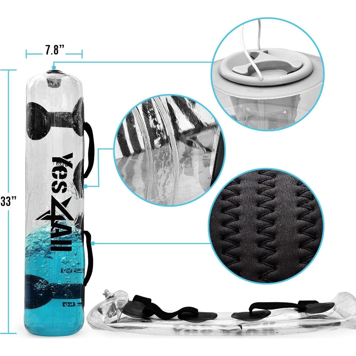 Yes4All Bolsa de Agua Ajustable 20kg para Entrenamiento Fitness