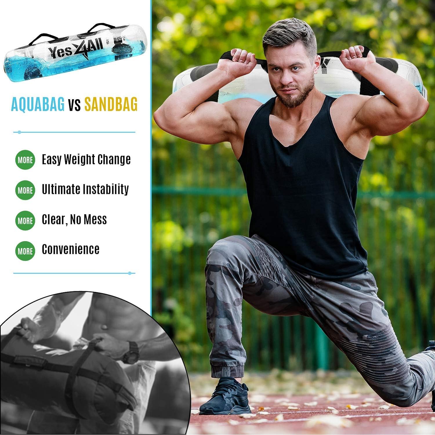 Yes4All Bolsa de Agua Ajustable 20kg para Entrenamiento Fitness