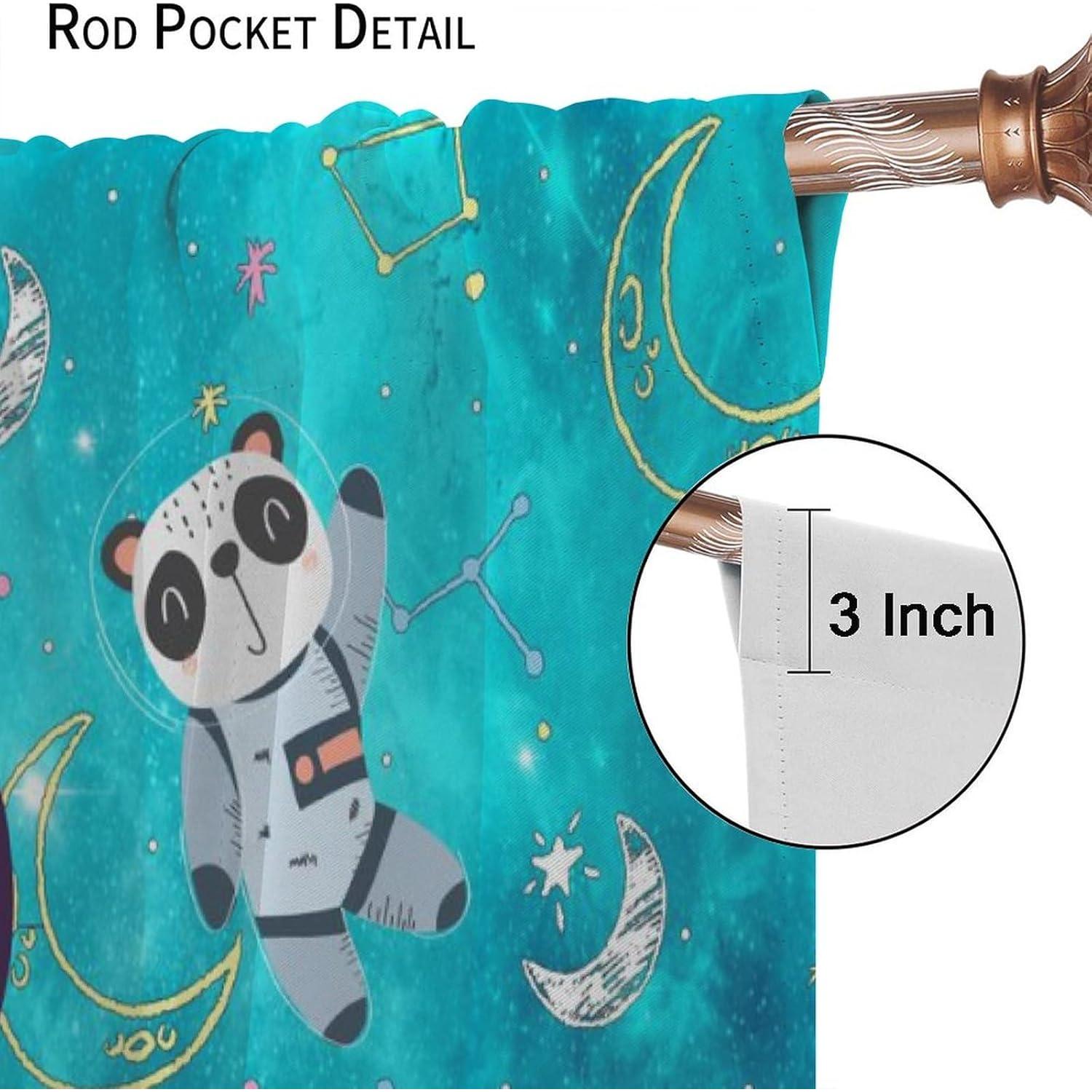 Cortinas Infantiles Spaceman 2 Paneles 53,5x114cm Espacial