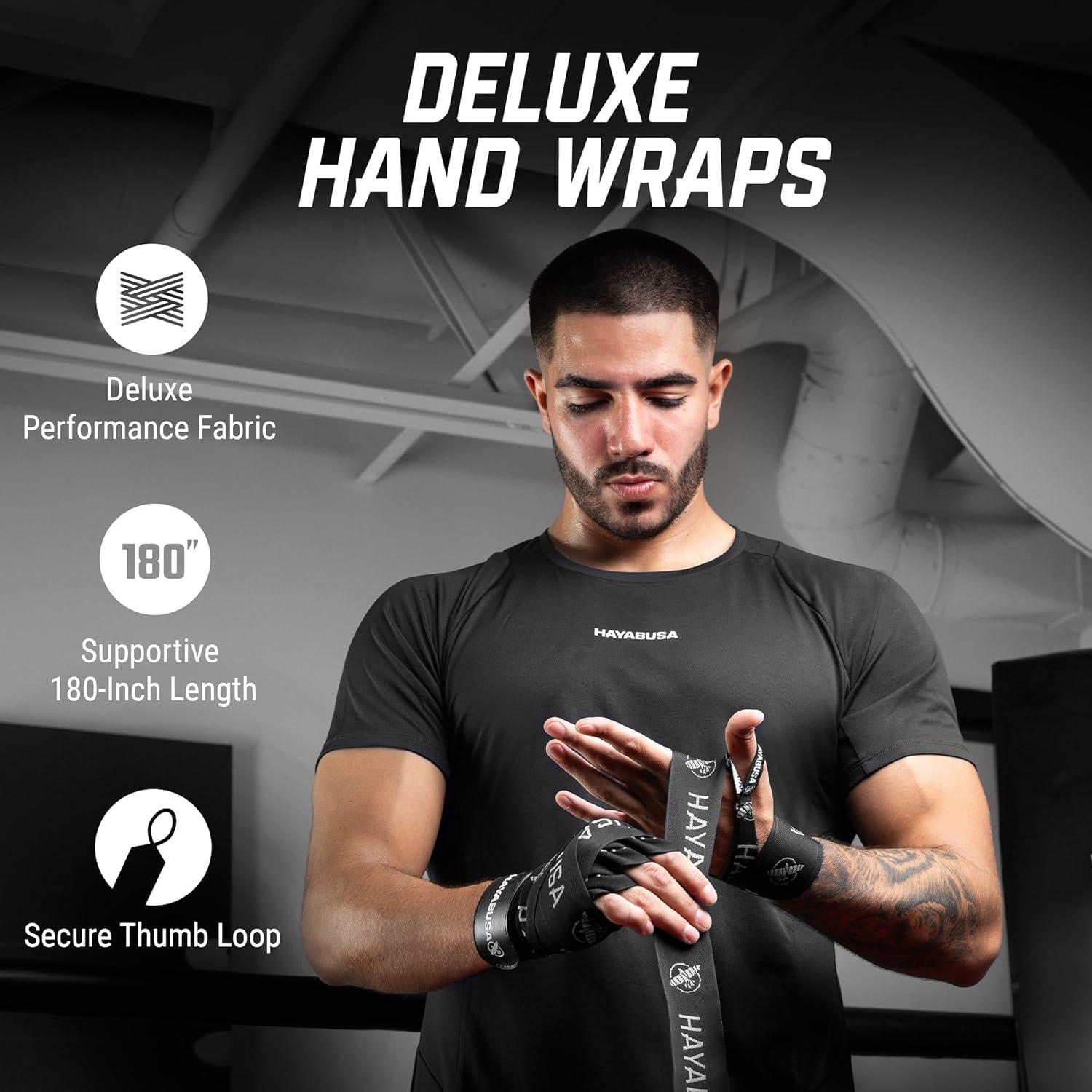 Vendas de Boxeo Hayabusa Deluxe 180" Nylon Unisex Negro