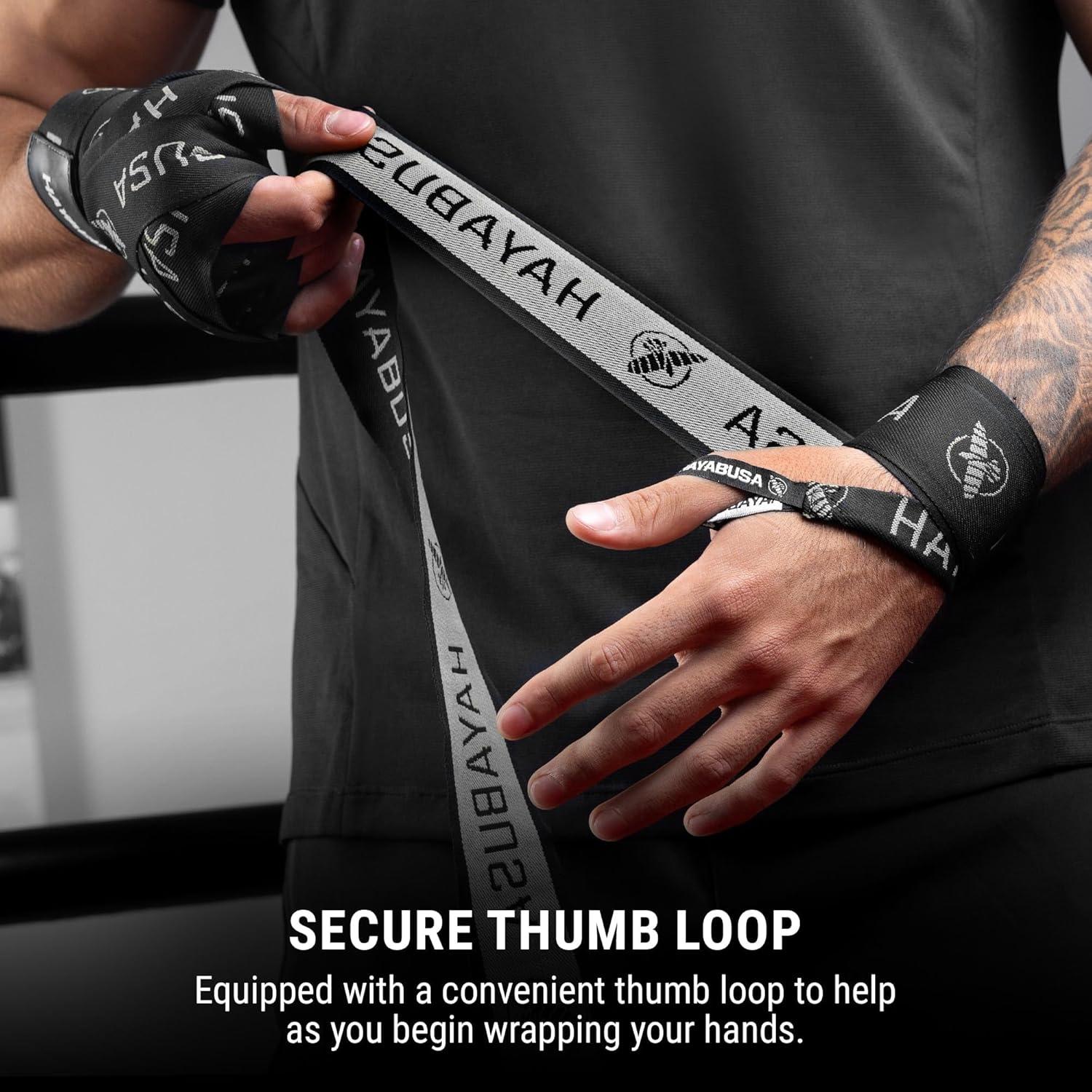 Vendas de Boxeo Hayabusa Deluxe 180" Nylon Unisex Negro