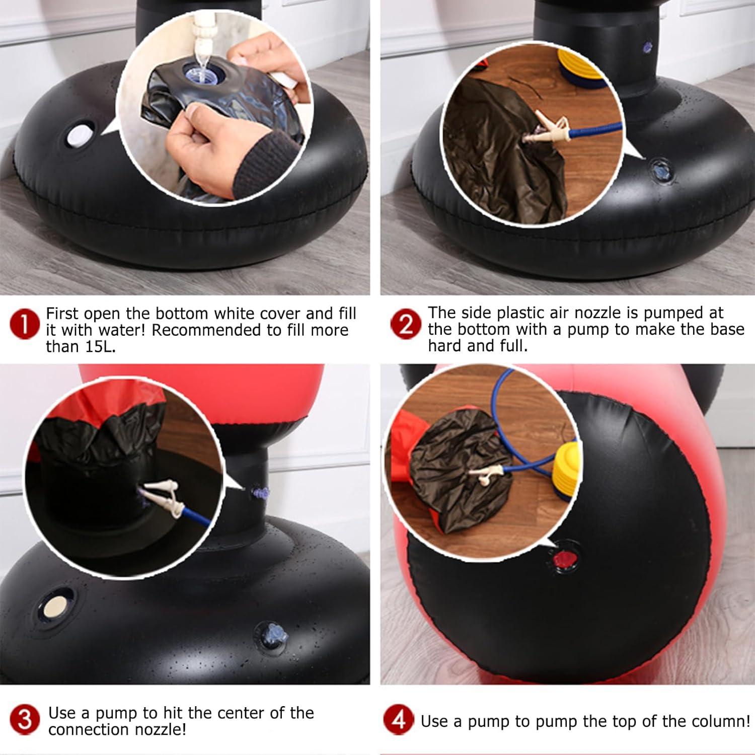 Saco de Boxeo Inflable Kizcmvre 160 cm para Adultos y Niños