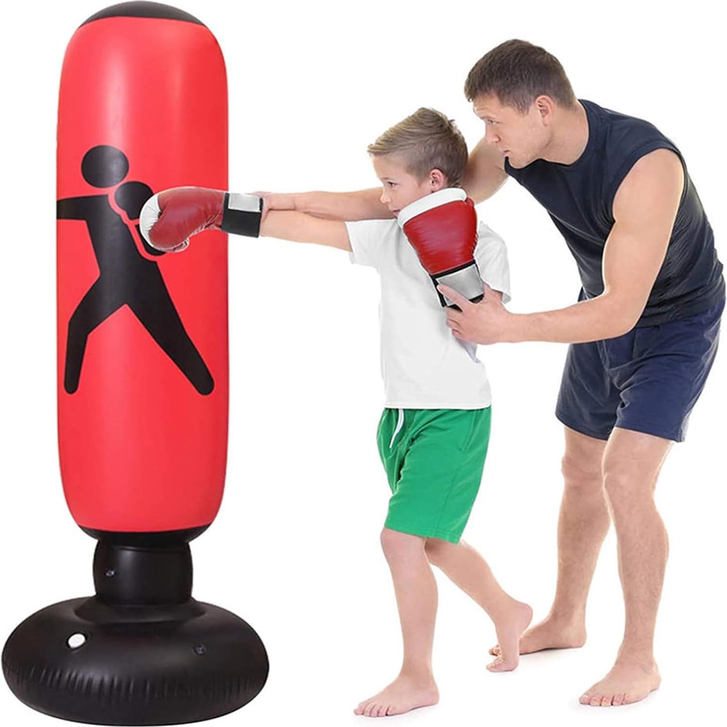 Saco de Boxeo Inflable Kizcmvre 160 cm para Adultos y Niños