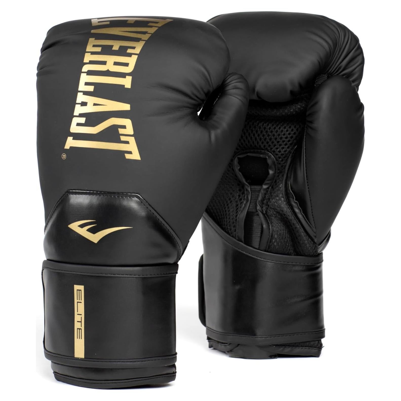 Guantes de Boxeo Everlast Elite 2 12oz Negro/Dorado Unisex