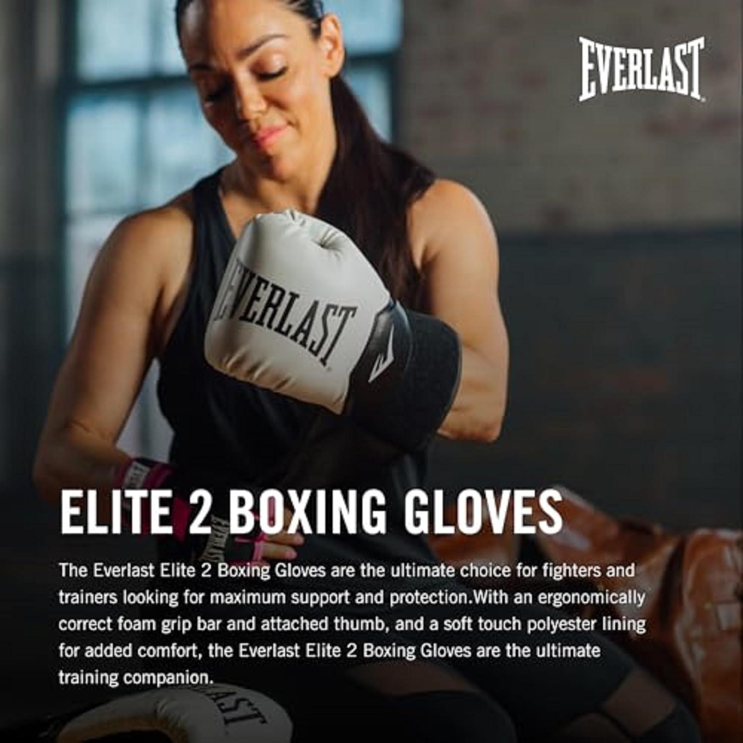 Guantes de Boxeo Everlast Elite 2 12oz Negro/Dorado Unisex