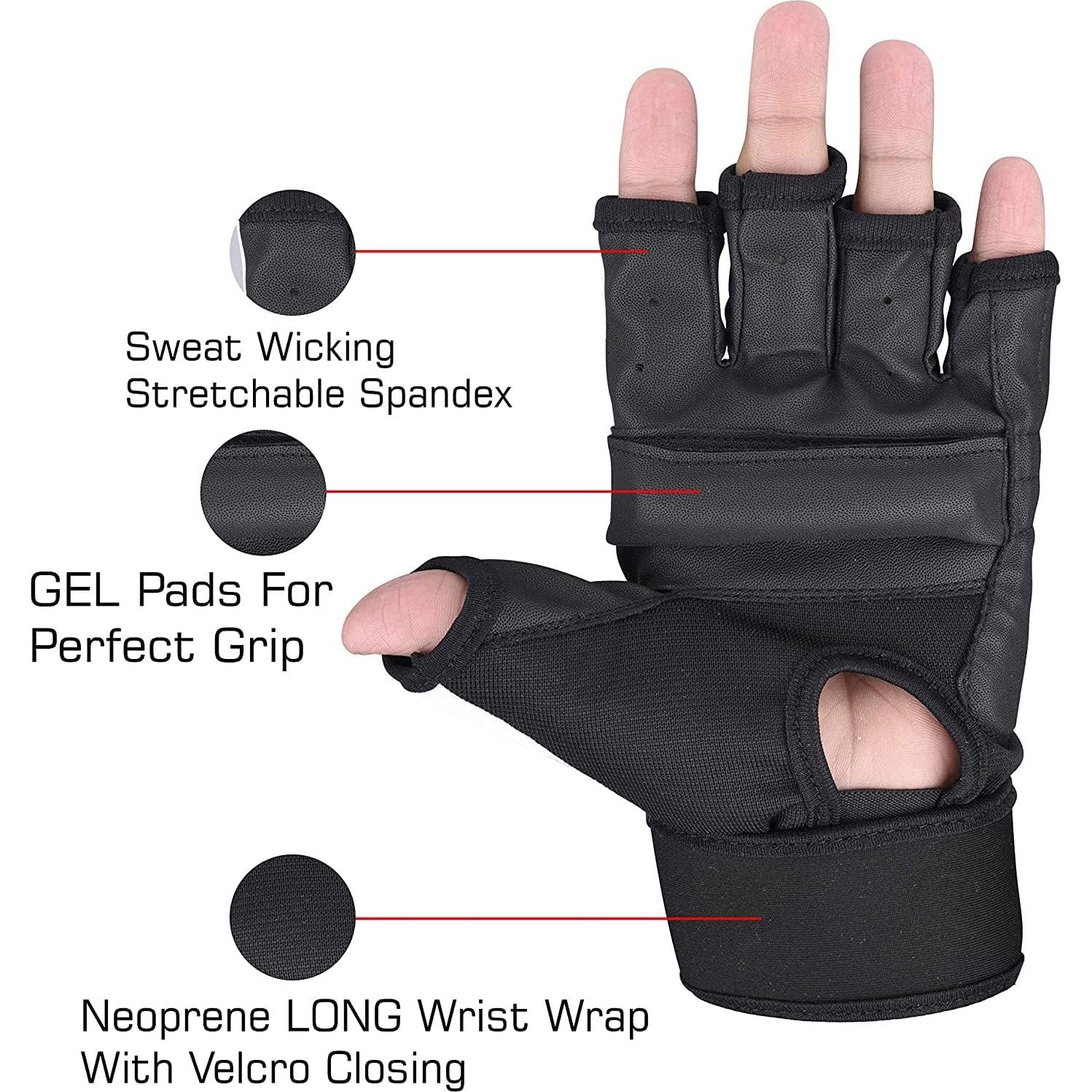 Guantes de Boxeo SAWANS para MMA y Artes Marciales - Negro