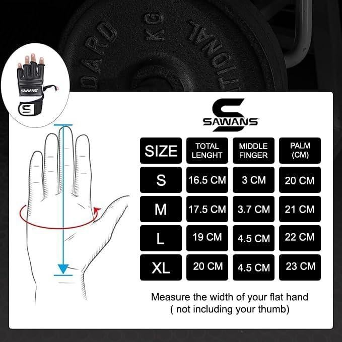 Guantes de Boxeo SAWANS para MMA y Artes Marciales - Negro