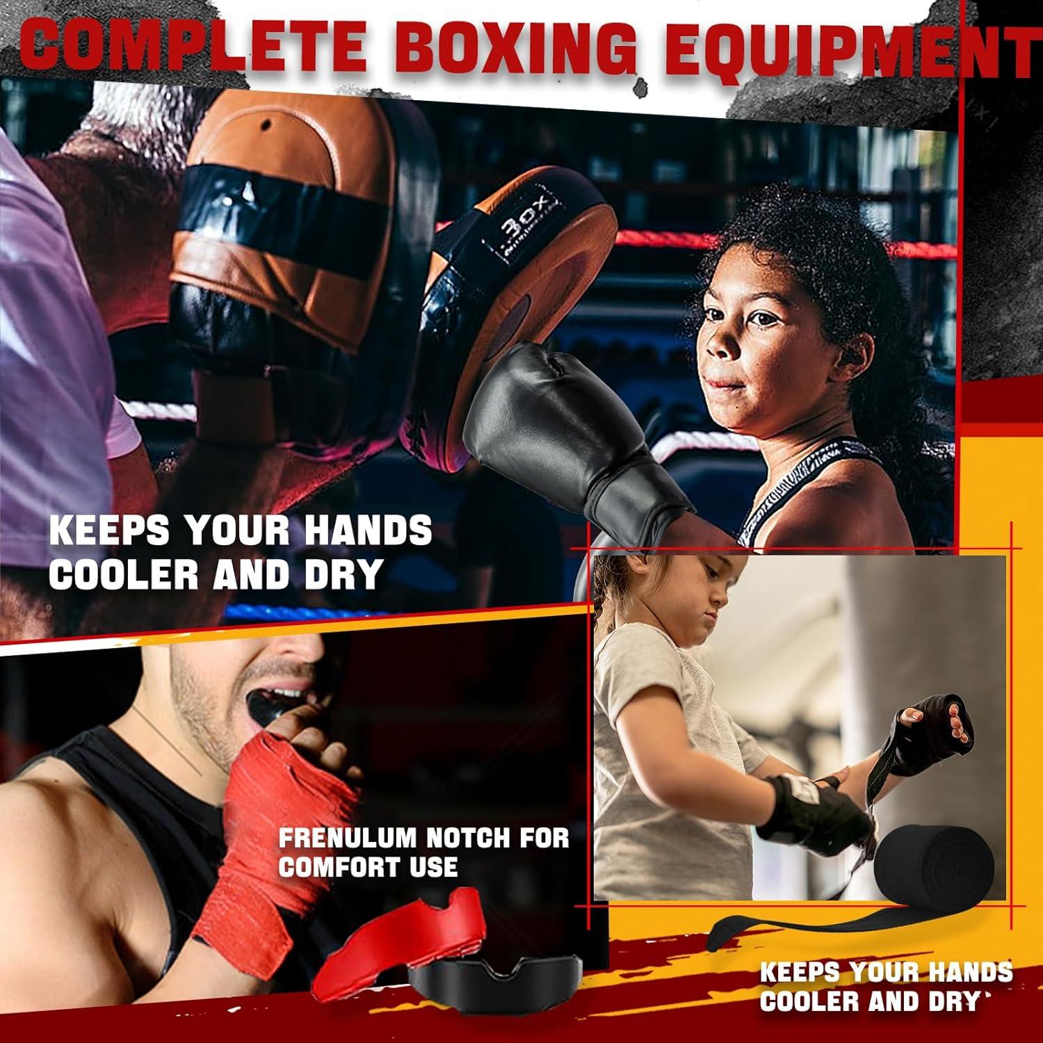 Set de Boxeo JLXMAXLJ para Niños - 14 Piezas, Guantes 170g