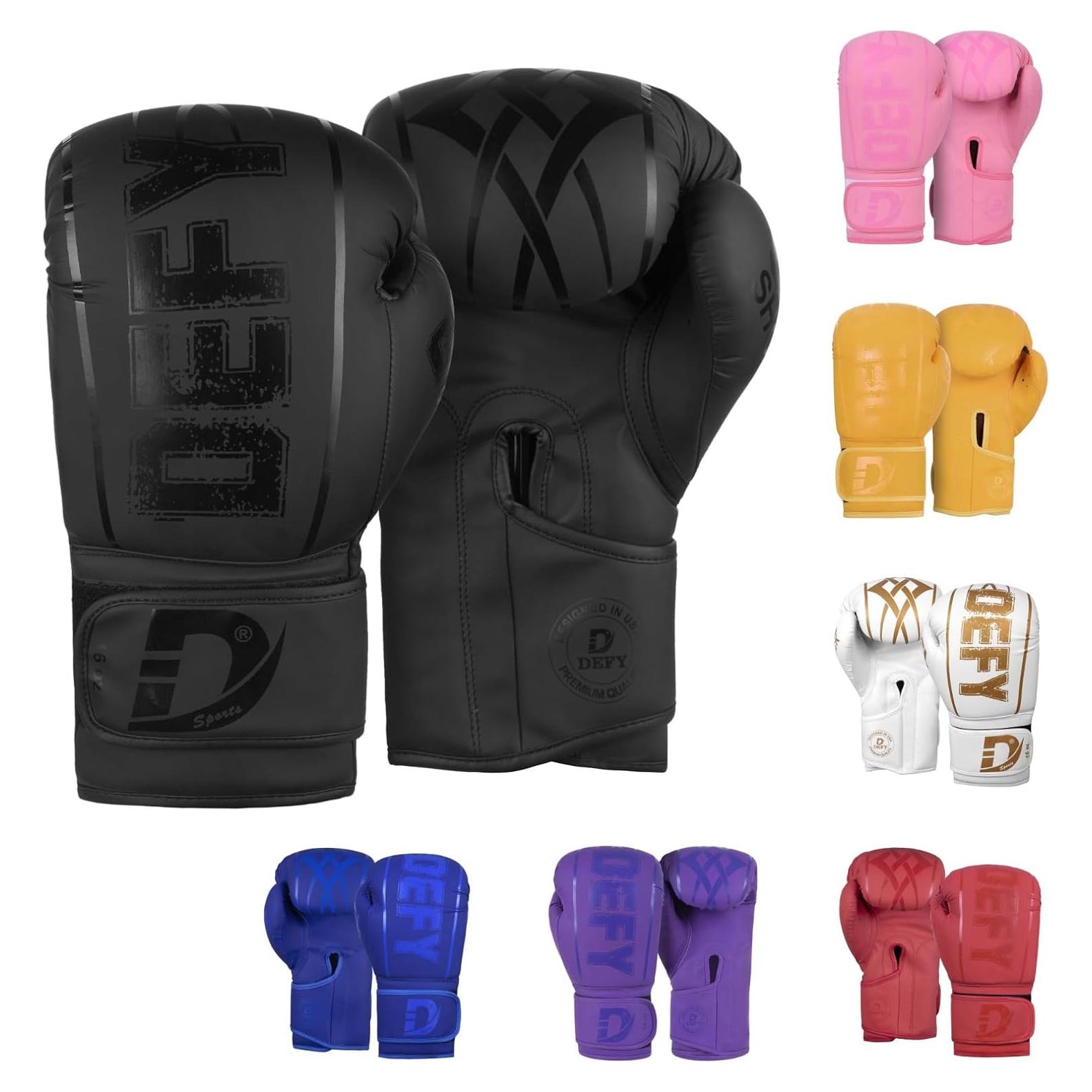 Guantes de Boxeo DEFY Matt 10oz Cuero Sintético Unisex