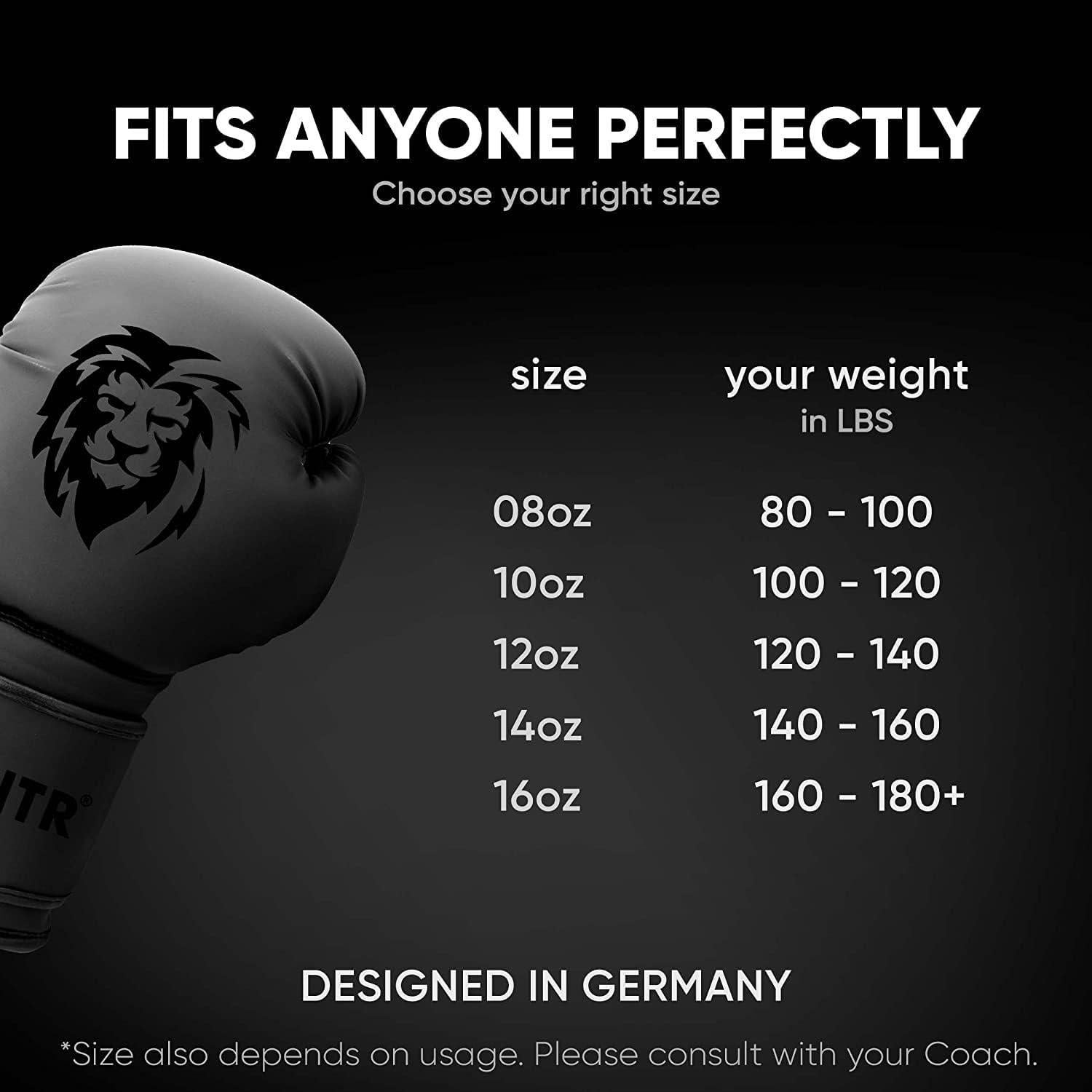 Guantes de Boxeo FIGHTR® 10 oz - Protección y Estabilidad