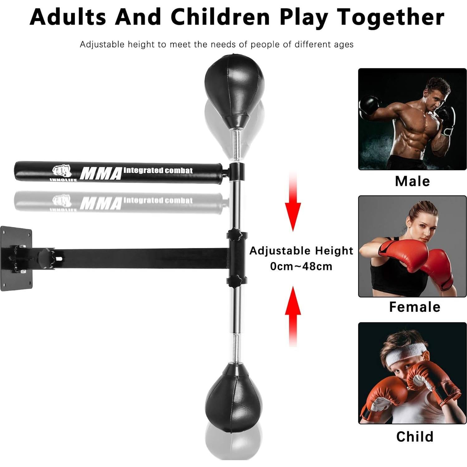 Barra de Boxeo Montada en Pared INNOLIFE 71.9x112cm 7kg