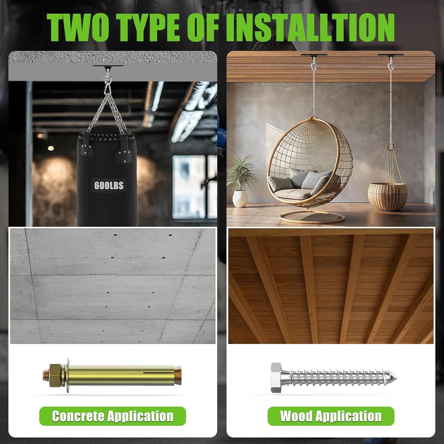 Soporte para Saco de Boxeo Eapele, Resistente hasta 272 kg