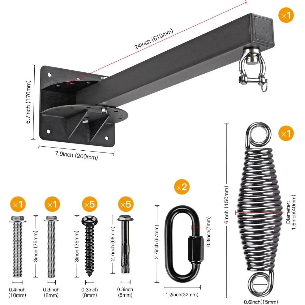 Soporte de Pared para Bolsa Pesada SELEWARE 60.96 cm Ajustable