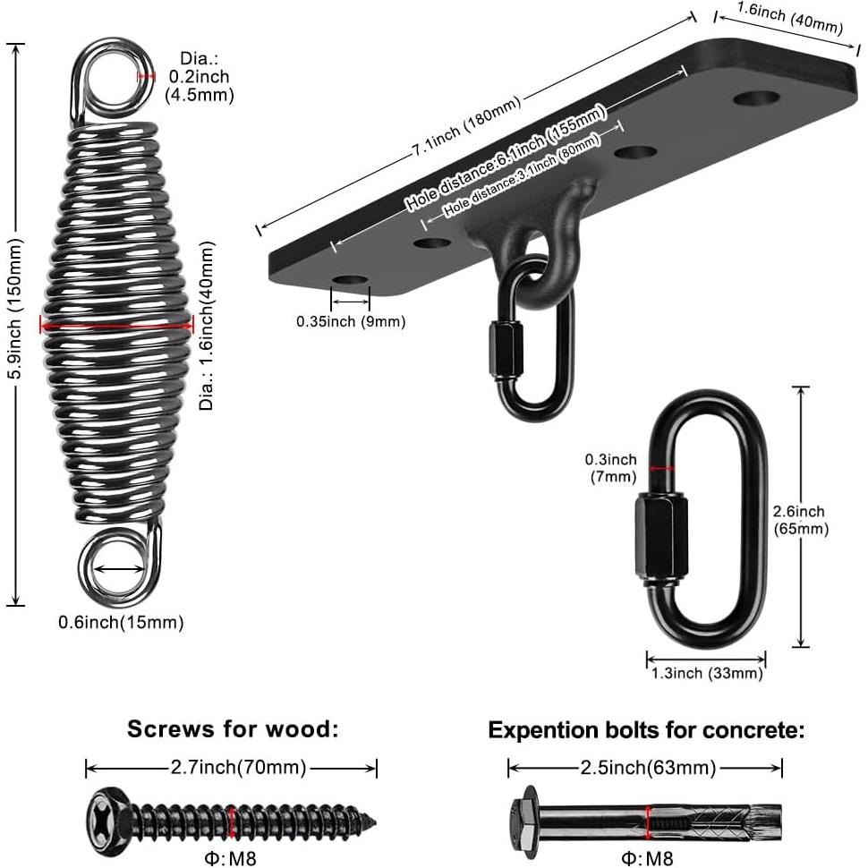 Soporte para Bolsa Pesada Dolibest con Resorte y Mosquetones