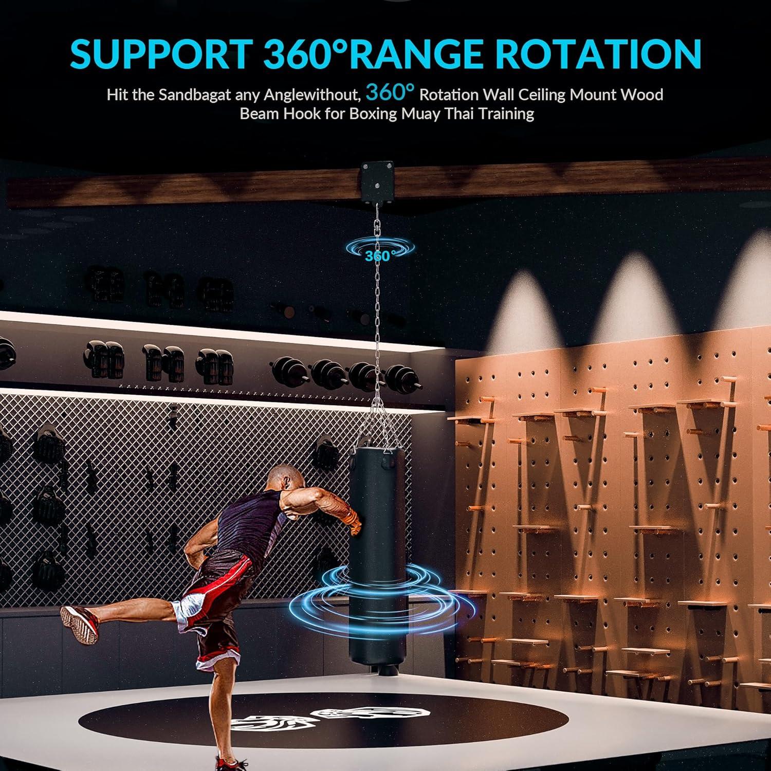 Soporte para Bolsa de Boxeo Pesado AIYOTAR 544kg 360° Montaje
