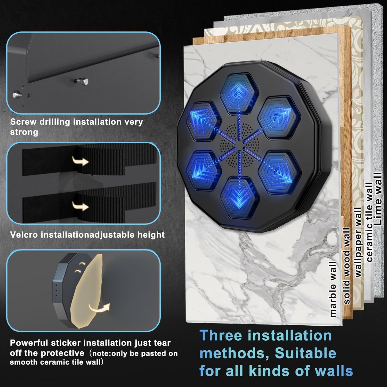 Máquina de Boxeo Musical EAZY WAYZ EW-01 con Bluetooth y LED