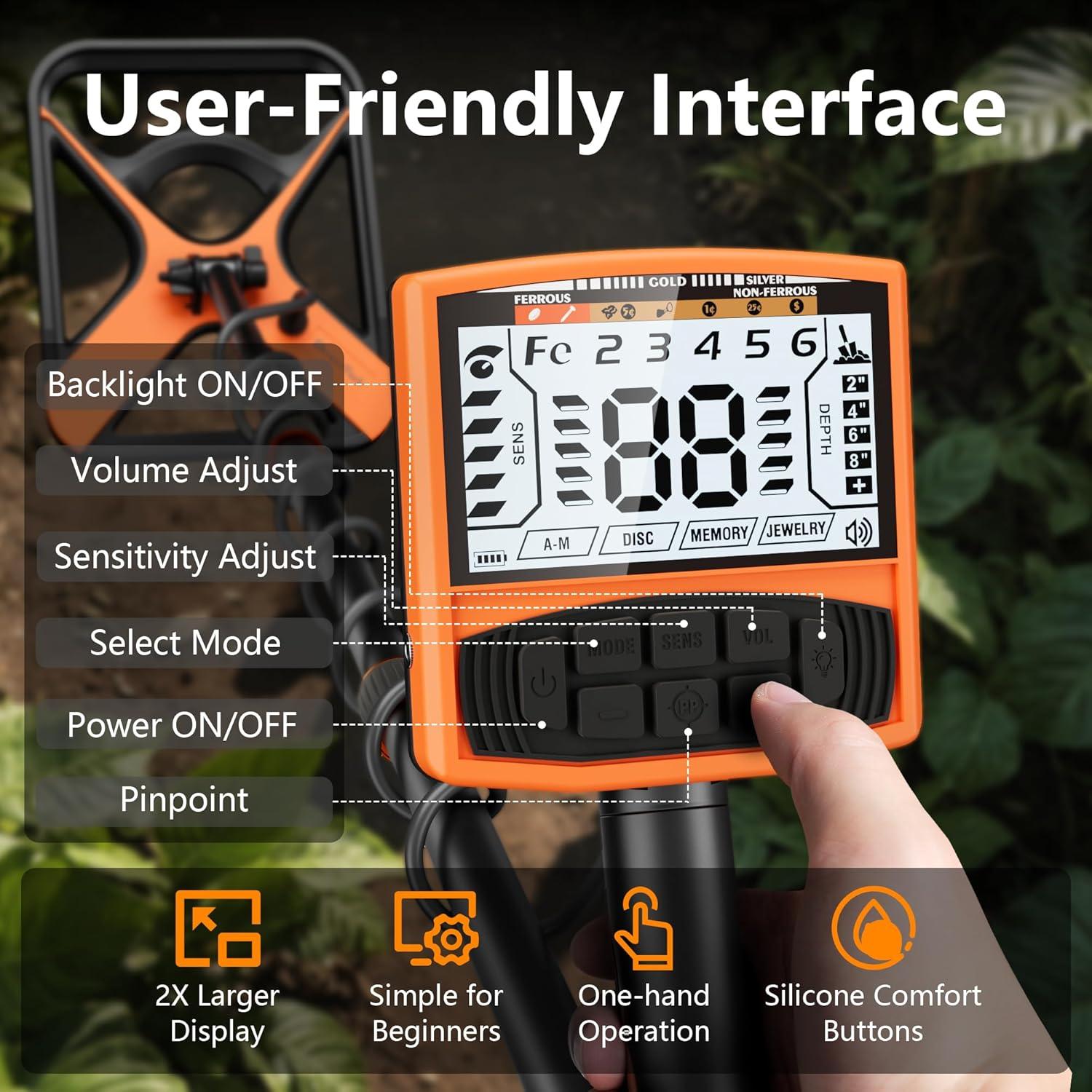 Detector de Metales DetectTrek M55 11" Impermeable 5 Modos
