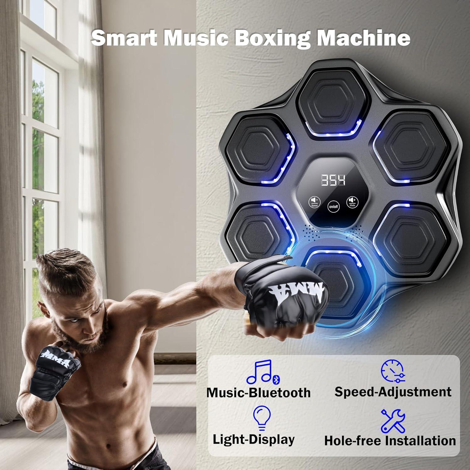 Máquina de Boxeo Musical LJINNOVEX HW-HW-005-BK, 9 Modos