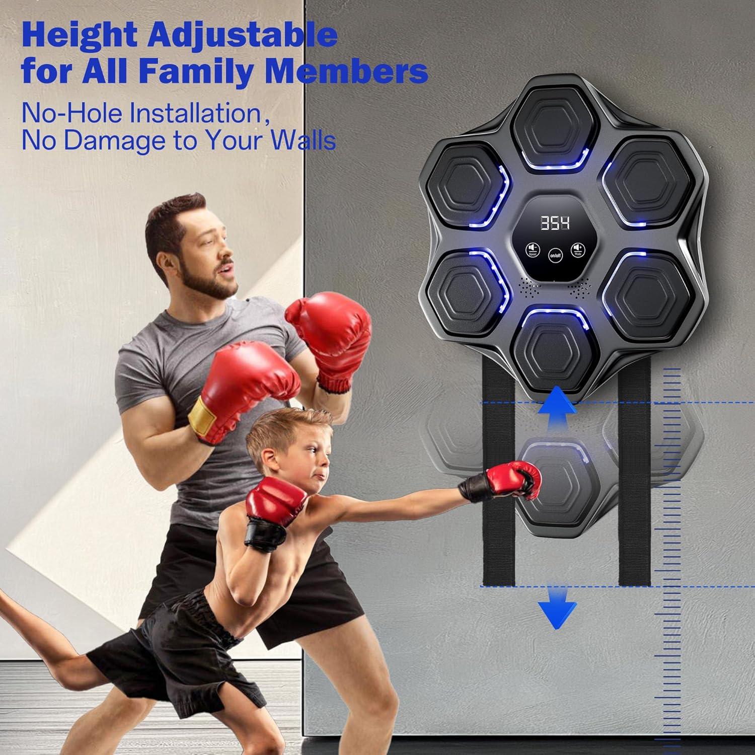 Máquina de Boxeo Musical LJINNOVEX HW-HW-005-BK, 9 Modos