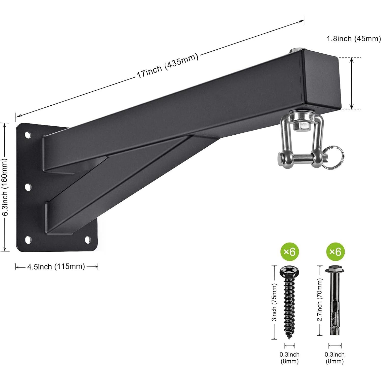 Soporte de Pared para Bolsa Pesada SELEWARE 43.18 cm Ajustable