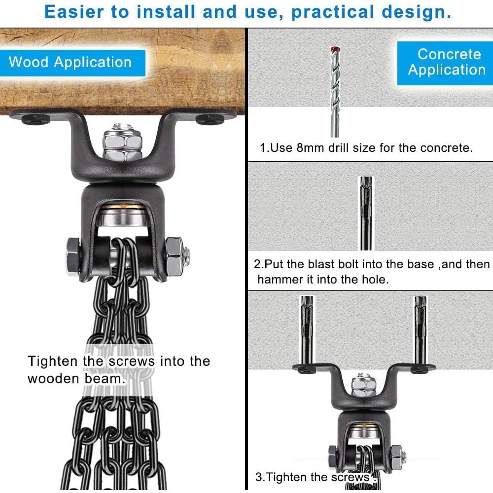 Soporte para Saco de Boxeo BeneLabel con Cadena Negra 362.87 kg