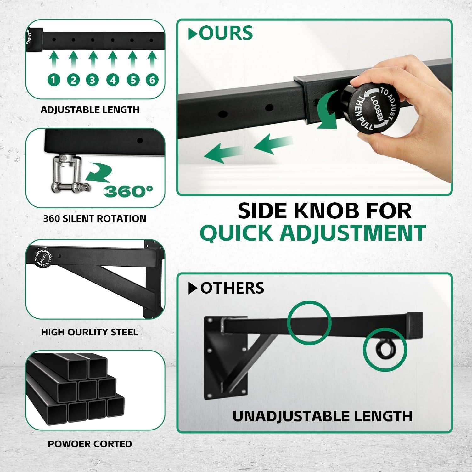 Soporte para Saco de Boxeo LTSEAME Ajustable 272 kg