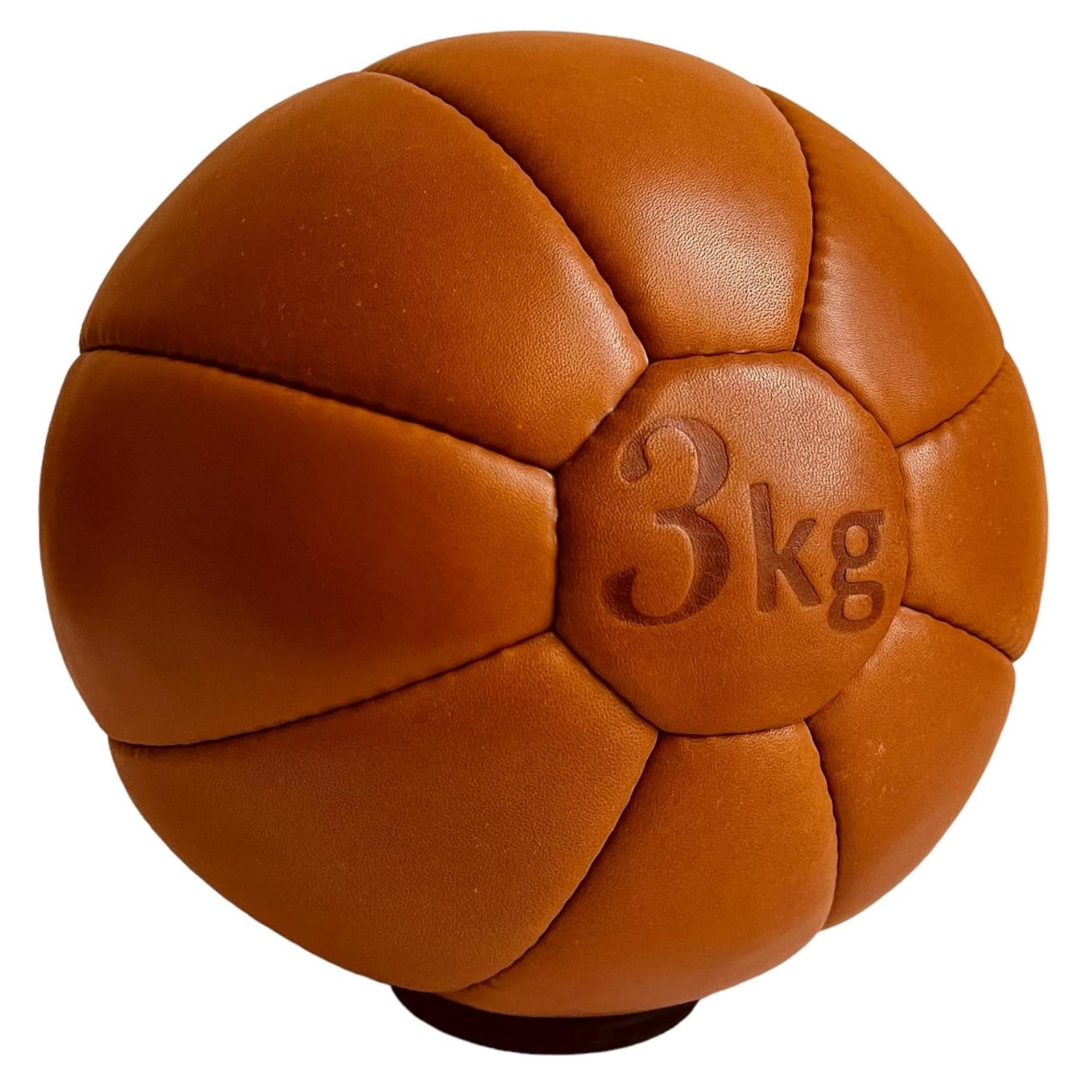 Bola Medicinal de Fitness 3kg Geoffrey Cuero Vintage Tan