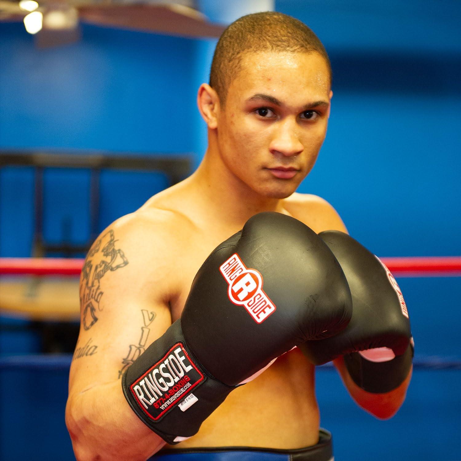 Guantes de Boxeo Ringside IMF Tech 14 Oz Cuero Negro