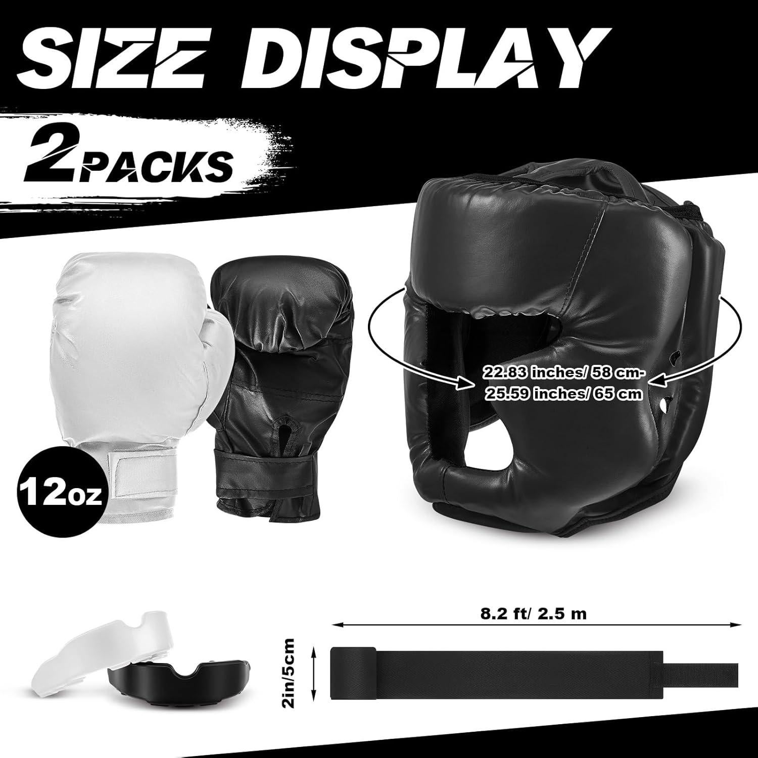 Set de Boxeo Kanayu 14 Piezas con Guantes 16 oz y Casco