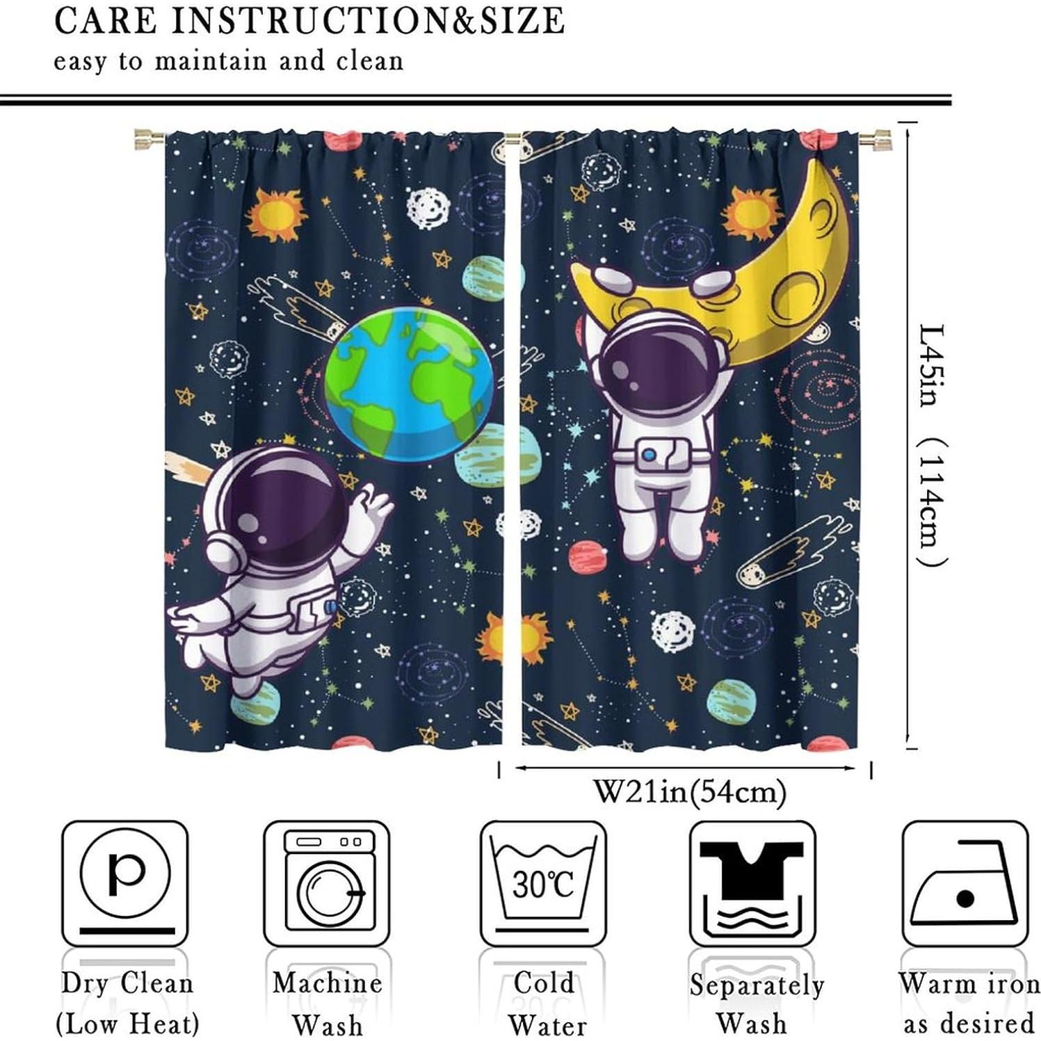 Cortinas Blackout Llylumty Espacio 2 Paneles 53,5x114cm