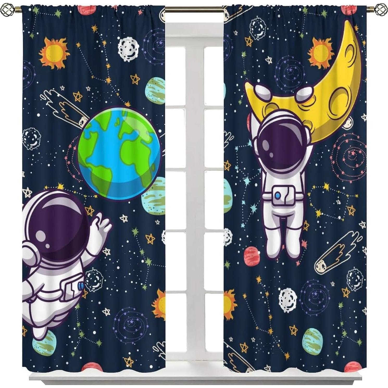 Cortinas Blackout Llylumty Espacio 2 Paneles 53,5x114cm