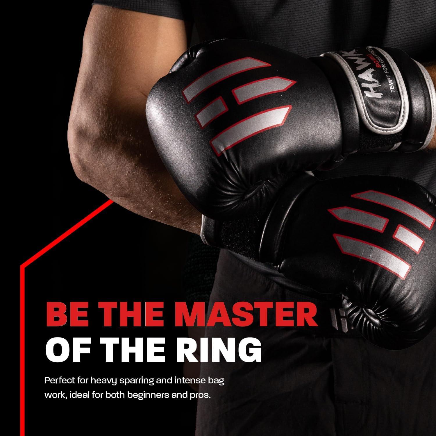 Guantes de Boxeo Hawk Sports 10oz Unisex Negro Acolchados