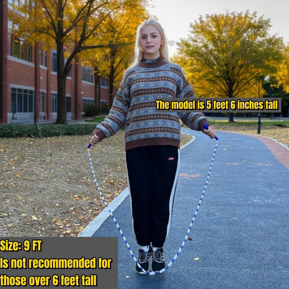 Cuerda de Saltar IDOU 2.74m Ajustable con Cuentas Irrompibles