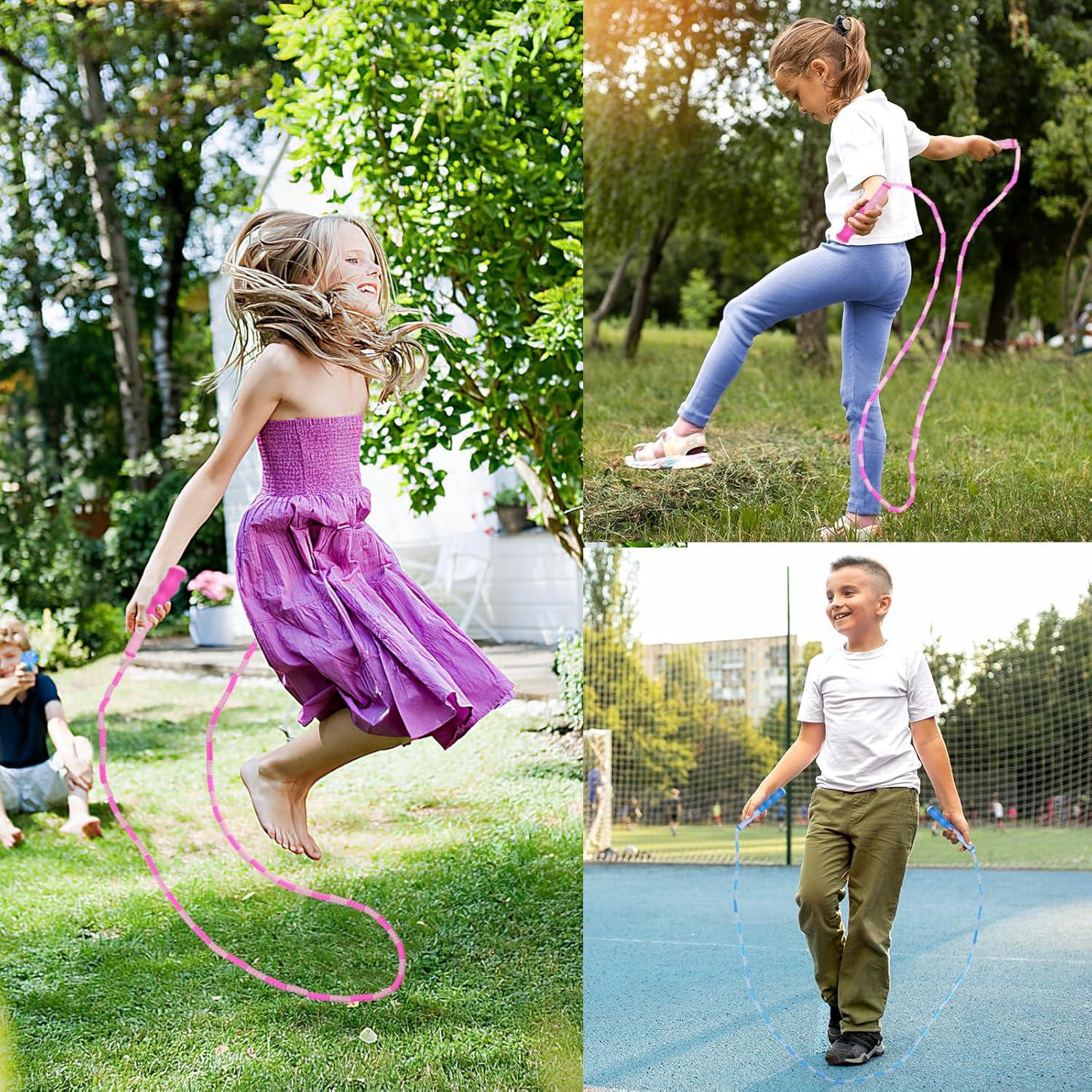 Cuerda de saltar ajustable PEASUG para niños 8-12 años
