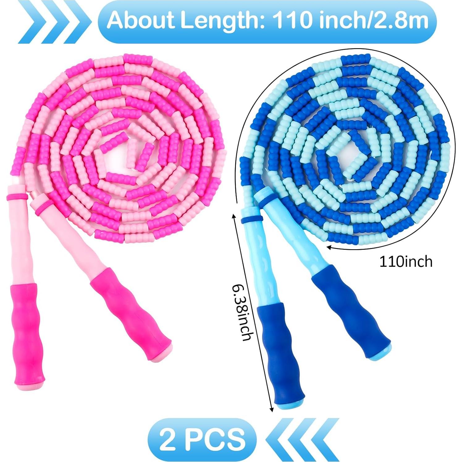 Cuerda de saltar ajustable PEASUG para niños 8-12 años